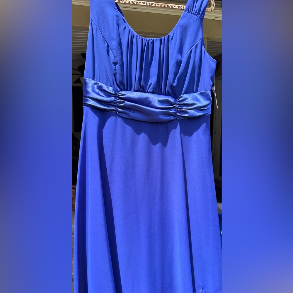 Collection by Dressbarn Royal Blue Sheer Overlay Dress